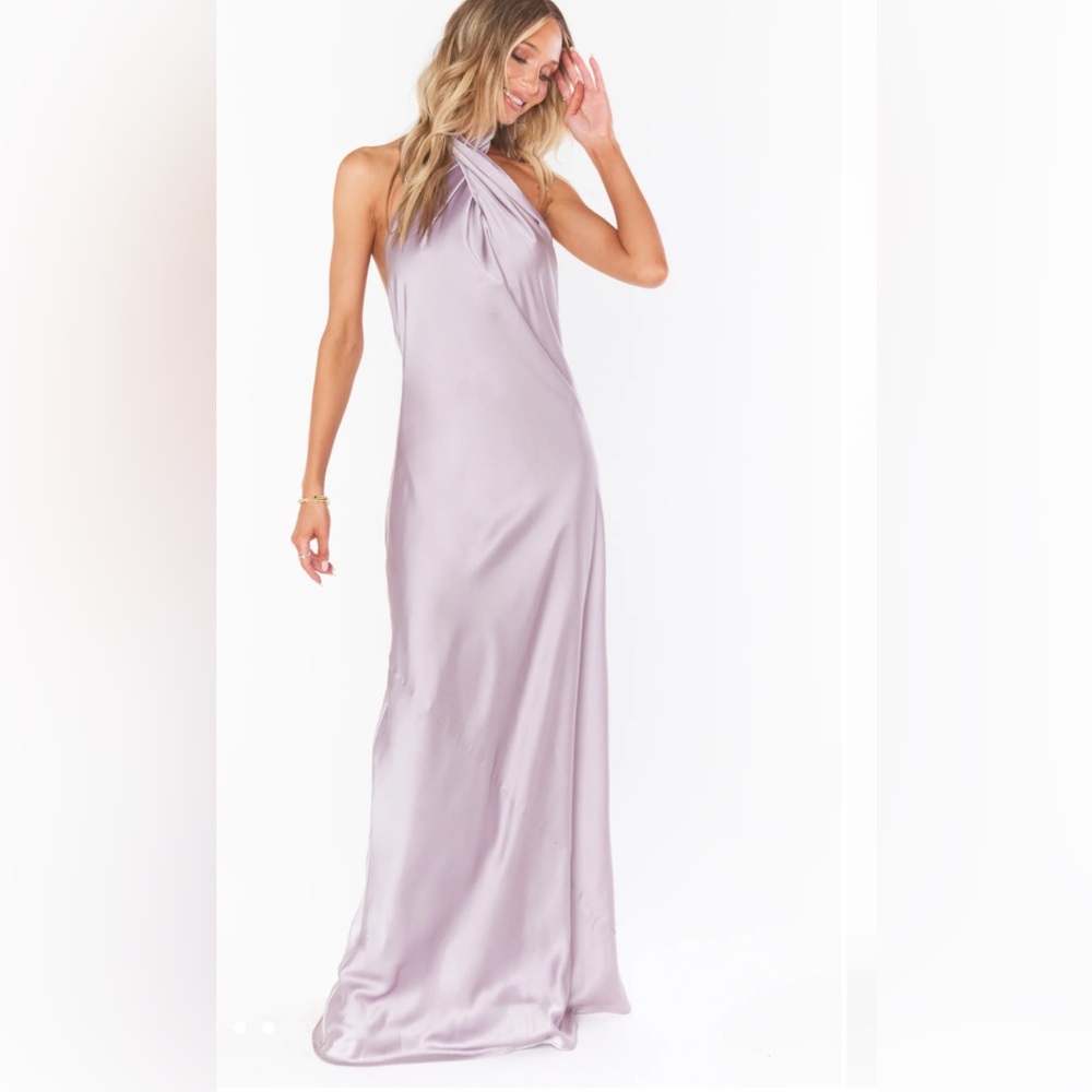 Show Me Your Mumu Jasmine Halter Maxi Dress- Dusty Purple